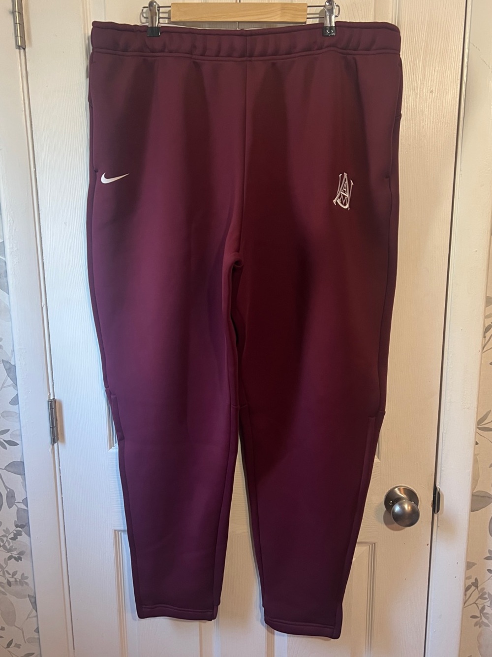 Nike Men’s Maroon Athletic Dri-Fit Joggers with Swoosh AAMU logo
